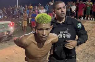 Criminoso sendo preso (Foto: Divulgação SSP-PI)