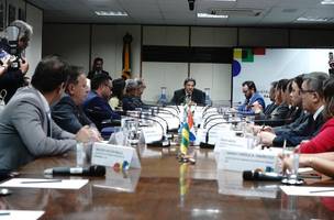 Reunião de governadores do Nordeste com o ministro da Fazenda, Fernando Haddad (Foto: Reprodução)