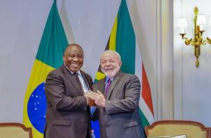 Presidente Lula e o presidente da África do Sul, Cyril Ramaphosa (Foto: Reprodução/Presidência da República)