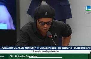 Ex-jogador Ronaldinho Gaúcho comparece em CPI (Foto: Reprodução/Youtube)