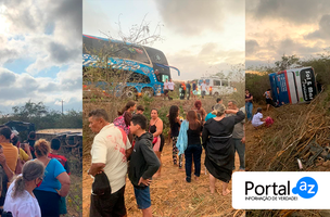 Acidente de ônibus em pernabuco (Foto: Edição do Portal AZ/Reprodução)