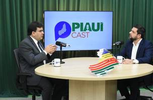 Rafael Fonteles entrevista Victor Hugo, presidente da Investe Piauí (Foto: Reprodução / Governo do Piauí)