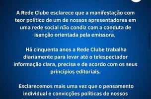TV Clube lamenta frase de apresentador sobre facada de Bolsonaro, mas não o afasta do programa (Foto: TV Clube)