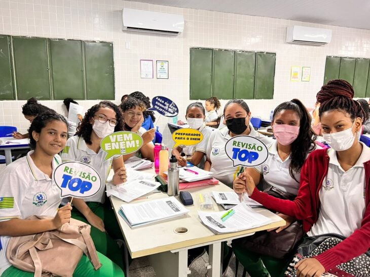 Alunos piauienses em revisão para o ENEM