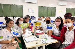 Alunos piauienses em revisão para o ENEM (Foto: Divulgação Governo do Piauí)