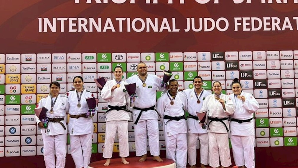Atletas paralímpicos brasileiros no Mundial de Judô em Baku