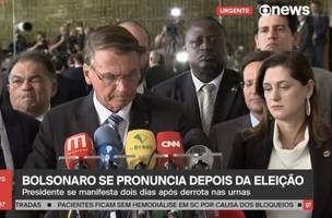 Bolsonaro faz primeiro discurso depois da derrota (Foto: Reprodução)