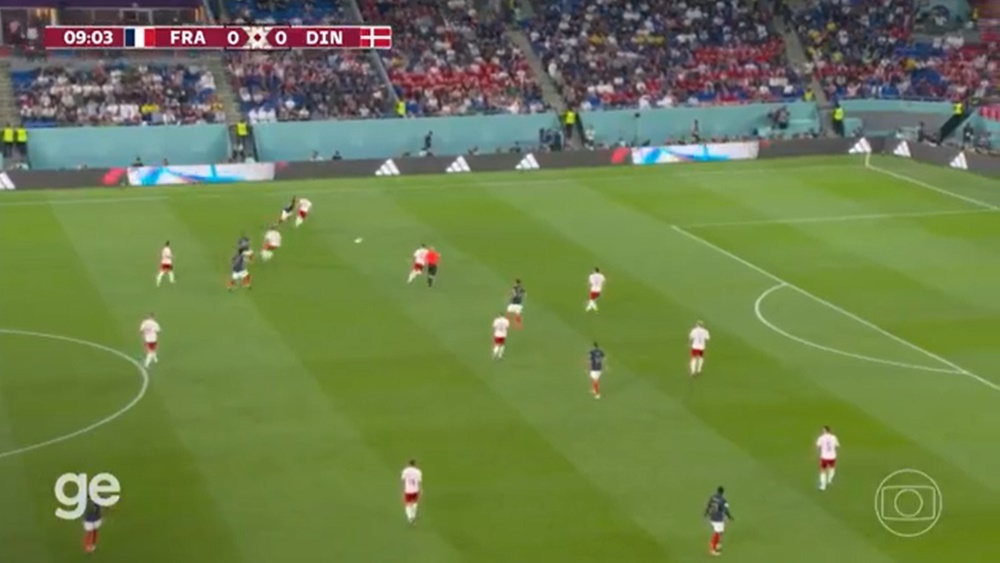 França garante antecipadamente vaga nas oitavas de final da Copa ao vencer a Dinamarca