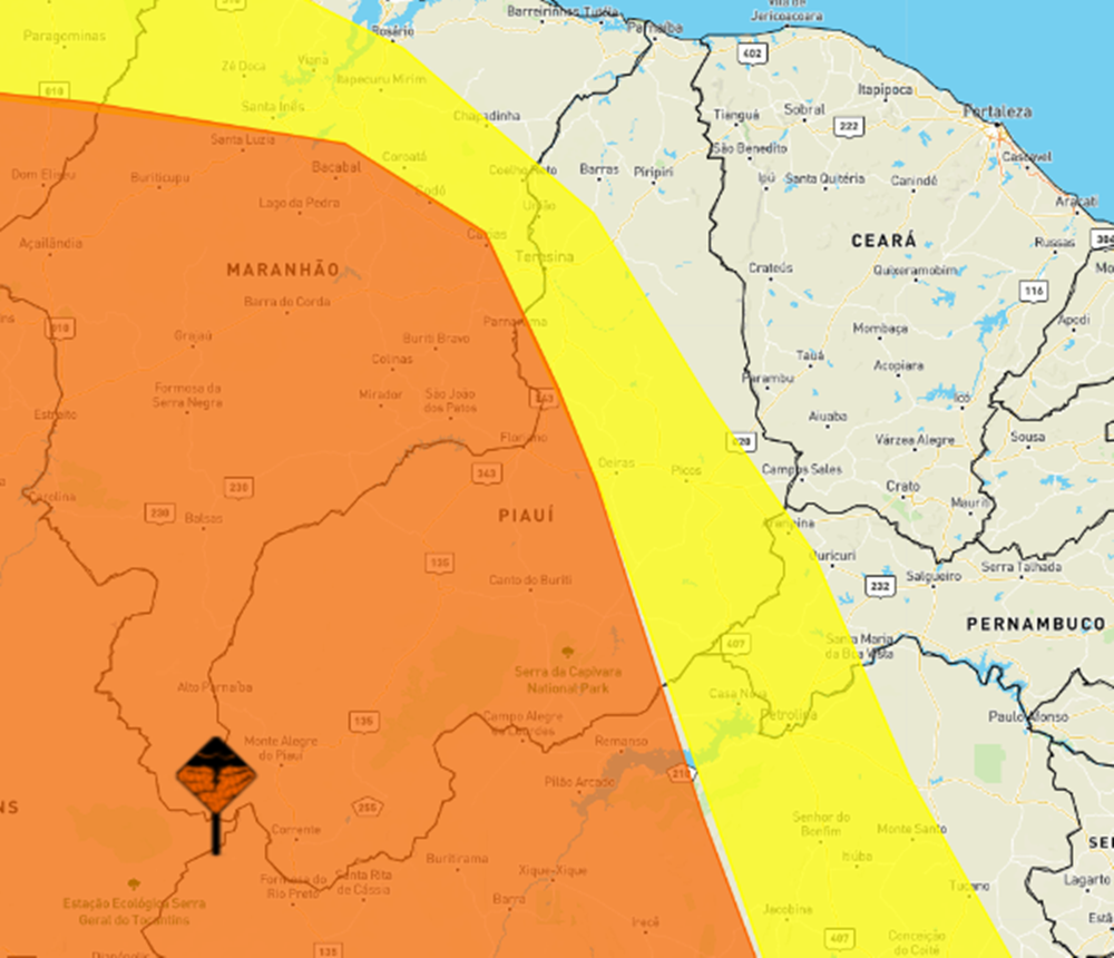 Inmet faz alerta de chuvas intensas para Piauí