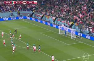 México e Polônia: mais um empate de 0 x 0 na estreia das duas seleções na Copa do Catar (Foto: Reprodução/Rede Globo)