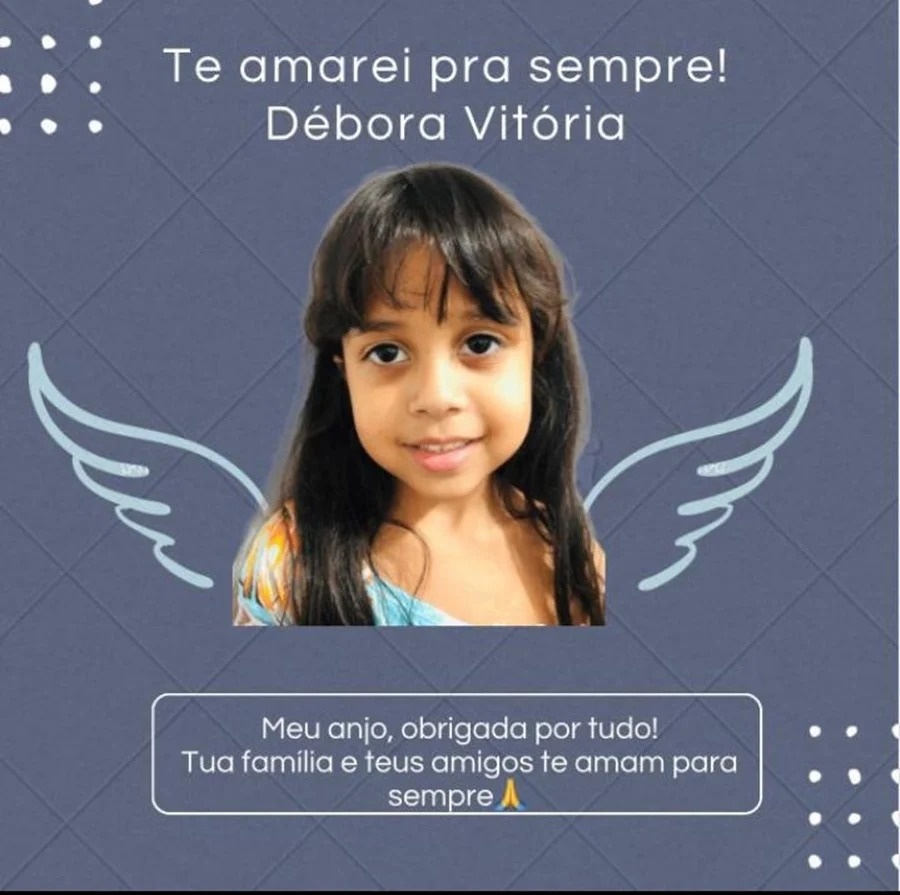 Parte da homenagem postada pela mãe de Débora.