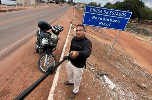 Thiago Amaral, fotógrafo do projeto  “Sobre duas rodas: mapeamento fotográfico do Piauí” (Foto: Reprodução)