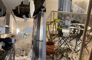 Apartamentos danificados (Foto: Reprodução/redes sociais)