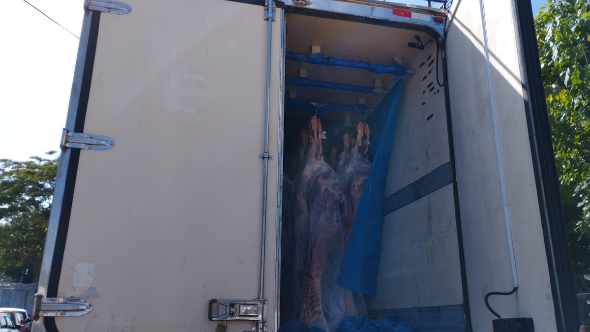 Carga de carne roubada e avaliada em R$ 500 mil é apreendida na zona Sul