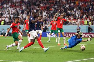 França e Marrocos (Foto: Reprodução/Twitter)
