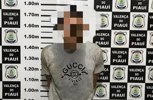 Homem danifica viatura ao resistir à prisão em Elesbão Veloso (Foto: Reprodução/redes sociais)