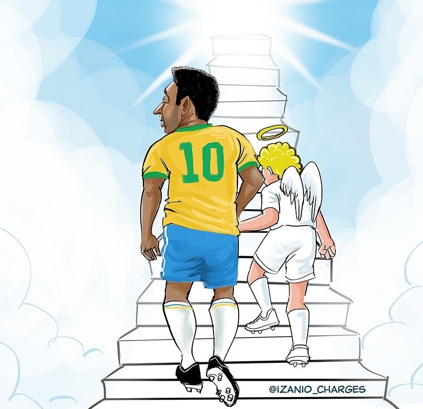 Izanio, chargista piauiense fez sua homenagem a Pelé