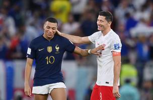 Kyllian Mbappe e Robert Lewandowski (Foto: Reprodução)