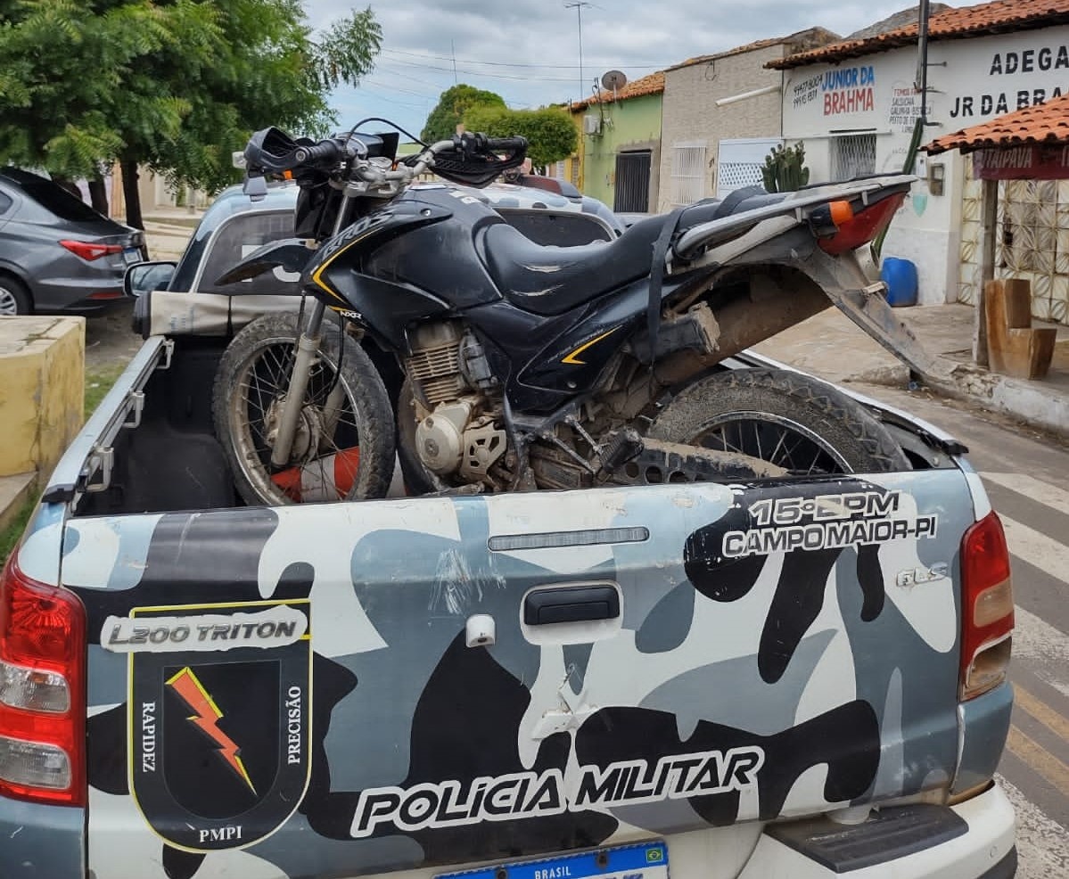 Moto recuperada em assalto