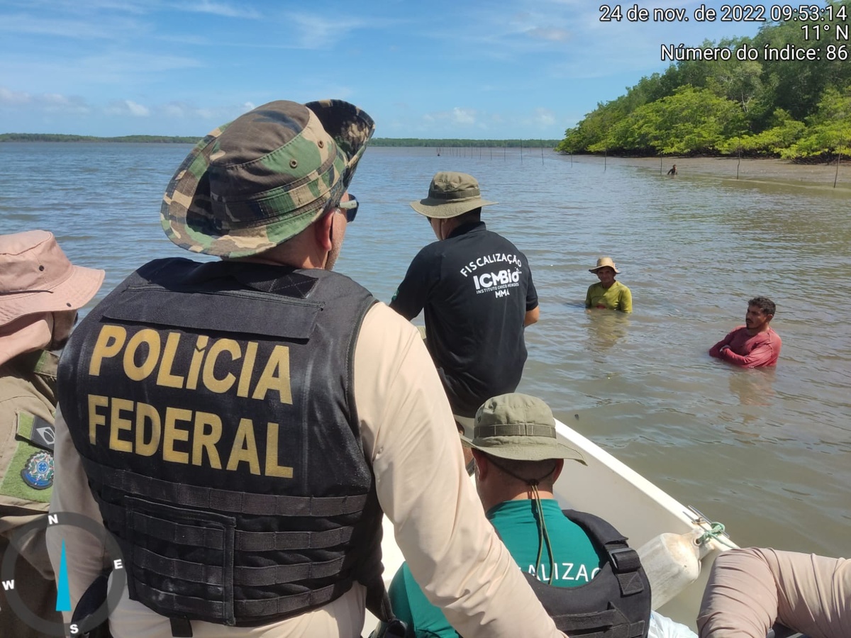 PF apreende redes de pesca ilegais