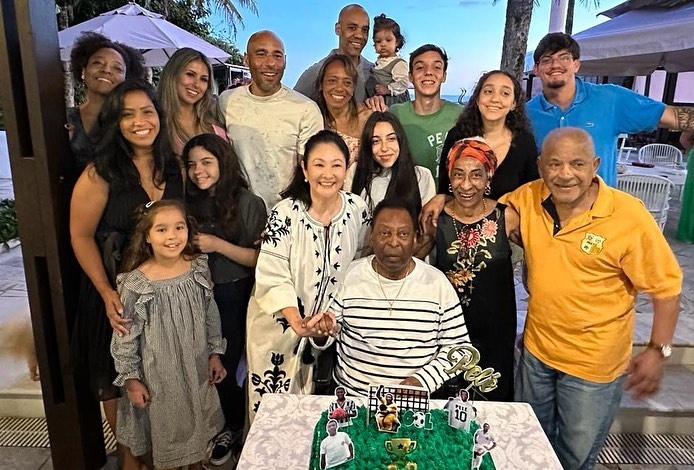 Rei Pelé com a família