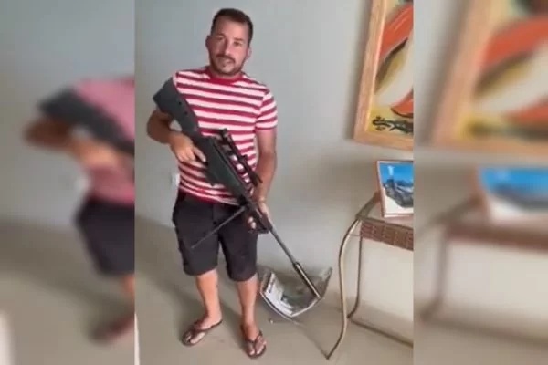 Vídeo em que homem aparece ameaçando Lula