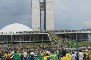Atos antidemocráticos em Brasília (Foto: Afonso Ferreira/TV Globo)