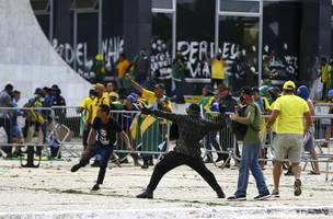 Atos de vândalos em Brasília (Foto: Marcelo Camargo/Agência Brasil)