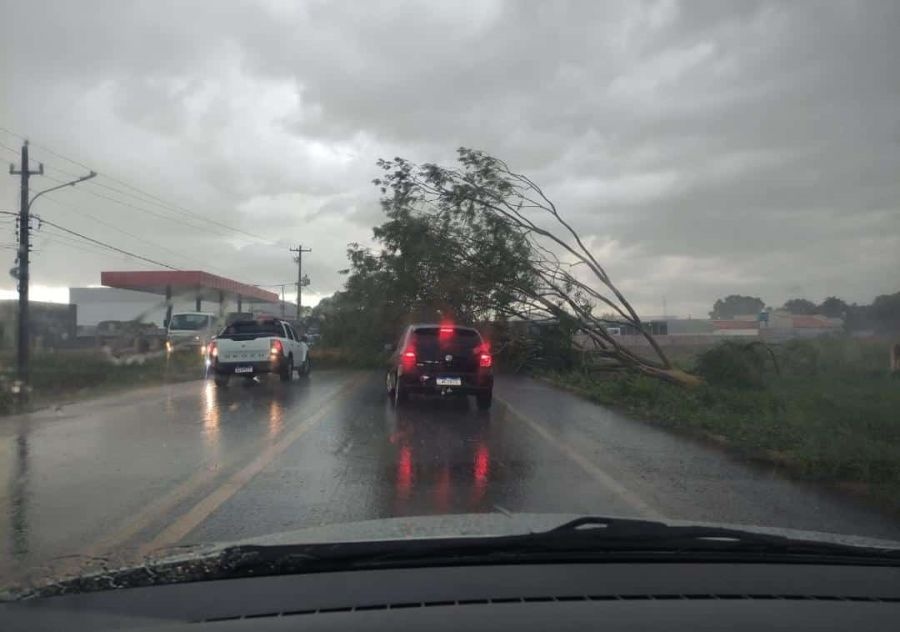 Chuva e ventos fortes em campo maior