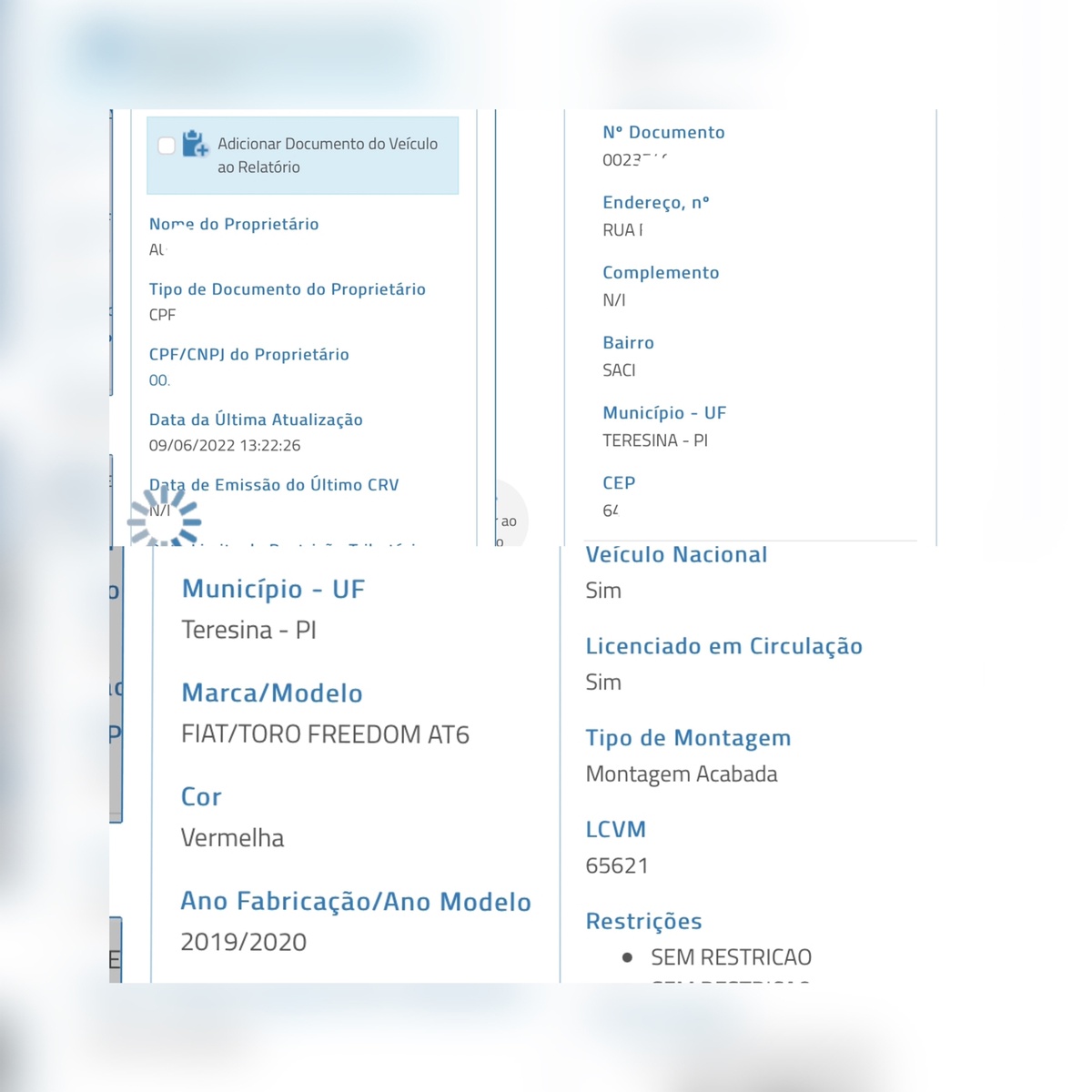 Documento do carro que matou criança em condomínio