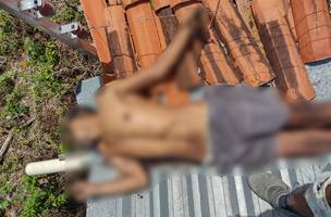 Homem morto em cerca (Foto: Reprodução)