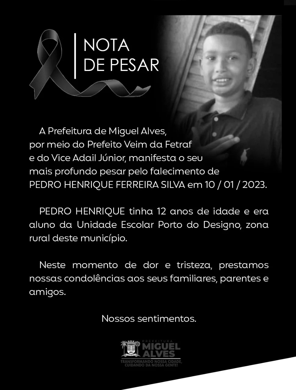 Homenagem da Prefeitura de Miguel Alves