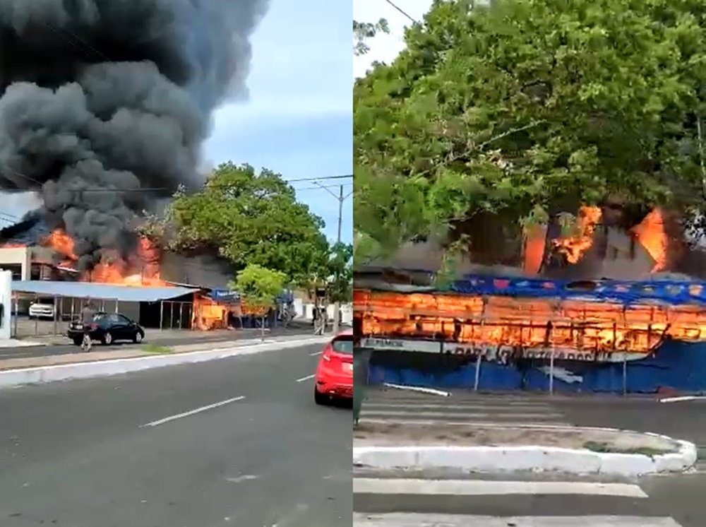 Incêndio em loja de estofados no Centro de Teresina