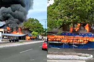 Incêndio em loja de estofados no Centro de Teresina (Foto: Divulgação)