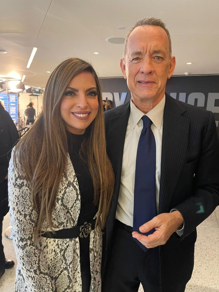 Luciane Serifovic e o ator Tom Hanks