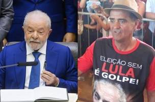 Lula e Fernando Menezes, autor do presente em 1989 (Foto: Reprodução)
