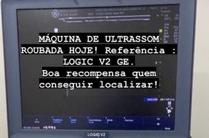 Máquina de ultrassom (Foto: Reprodução/redes sociais)