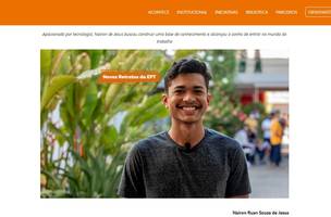Nairon é destaque no site do Itaú (Foto: Reprodução)