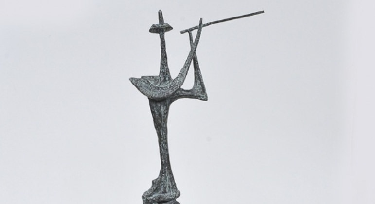 O flautista, de Bruno Giorgi, escultura avaliada em R$ 250 mil