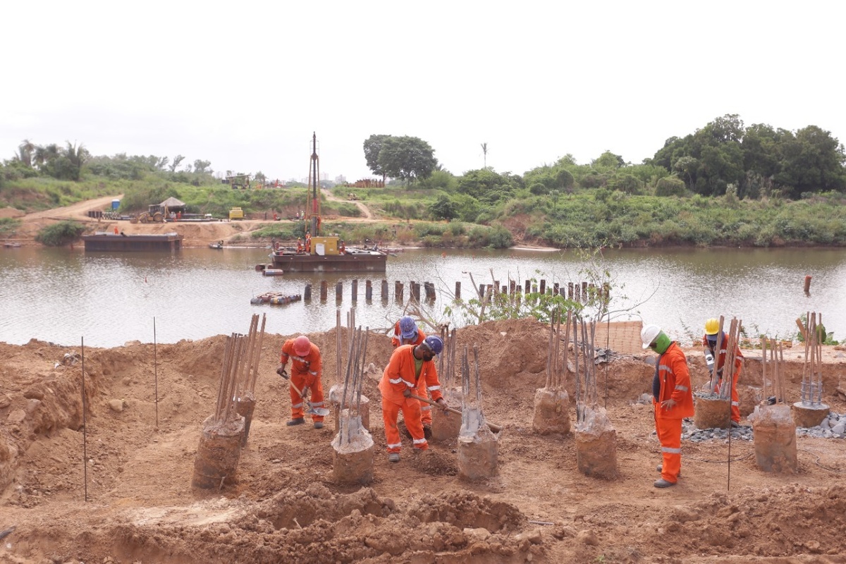Obras da ponte ainda estão no início