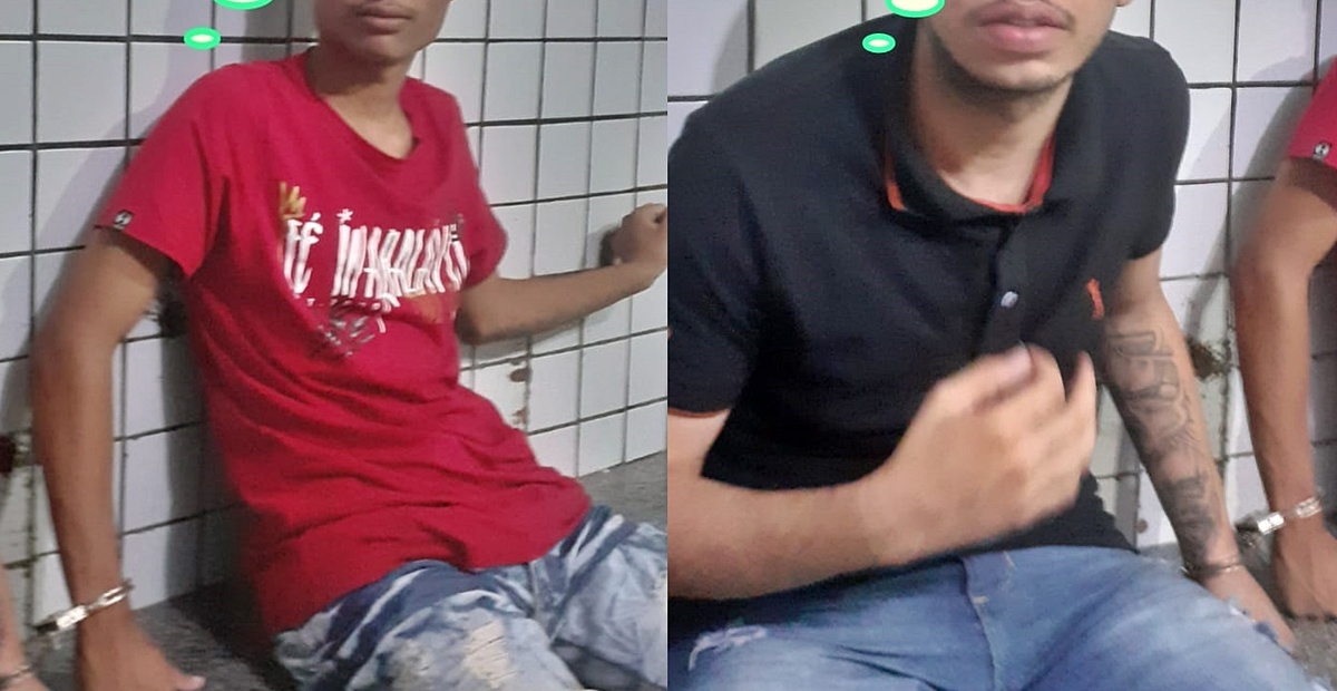 Os suspeitos foram detidos por porte ilegal de armas