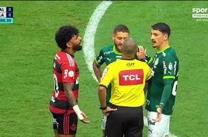 Palmeiras e Flamengo em jogo de decisão da Supercopa 2023 (Foto: sportv)