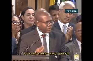 Primeiro discurso de Silvio Almeida como ministro dos Direitos Humanos (Foto: Reprodução)