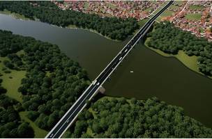 Projeto da ponte pronta, ligando as zonas norte e leste de Teresina (Foto: Reprodução)