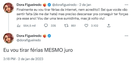 tuíte dora figueiredo