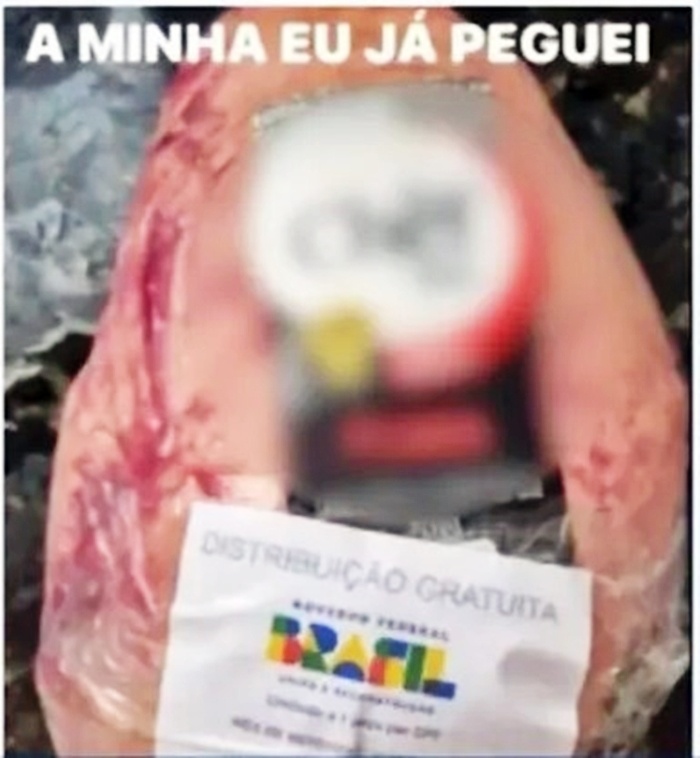 Uma imagem mostrava o produto como se alguém o tivesse recebido