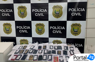 Celulares restituidos (Foto: Ascom/Polícia Civil)