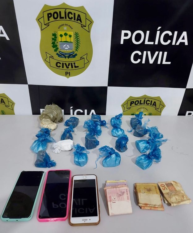 material apreendido na dilligência
