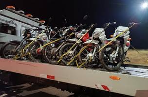 Motos apreendidos (Foto: Ascom/Polícia Militar)