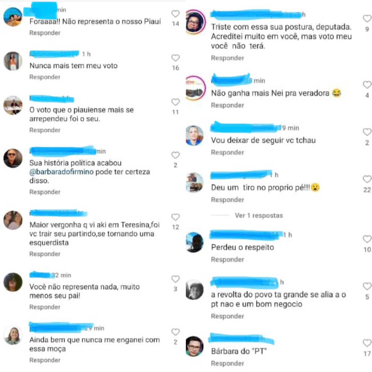 O que tem de misoginia nessas mensagens quando se faz reação a uma posição supostamente equivocada?